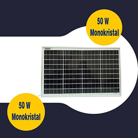 Gesper Energy 50W Watt Monokristal Güneş Paneli 36 Hücre 12V GES50-36M