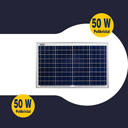 Gesper Energy 50W Watt Polikristal Güneş Paneli 36 Hücre 12V GES50-36P