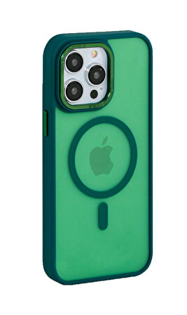 İphone 12 pro Blue Sky Magsafe Kılıf Kapak Koruma Yeşil