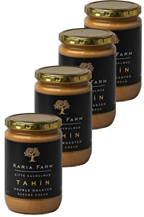 Gökova Tahini 600 gr X4 (ÇİFTE KAVRULMUŞ) %100 Yerli Altın Susam Ata Tohumu