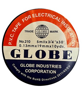 Globe Izole Elektrik Bandı Siyah (50 Adet)