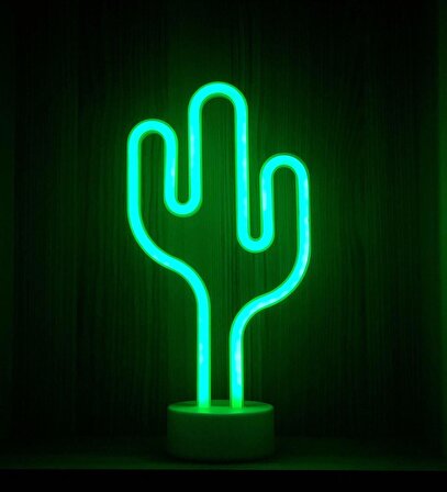 Kaktüs Tasarımlı Neon Lamba
