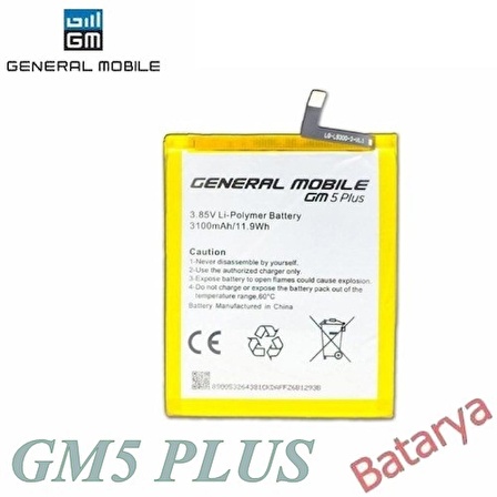 General Mobile GM5 Plus  Batarya GM 5 Plus Uyumlu Batarya