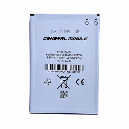 General Mobile Discovery GM8 GM8 GO G006 Servis Ürünü Batarya Pil Sıfır
