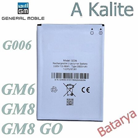 General Mobile Discovery GM8 GM8 GO G006 Uyumlu  Batarya Pil Sıfır