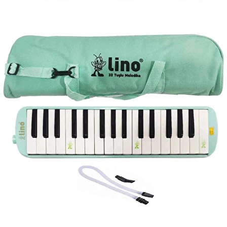 Nessiworld Lino 32 Tuşlu Bez Çantalı Melodika Pastel Yeşil