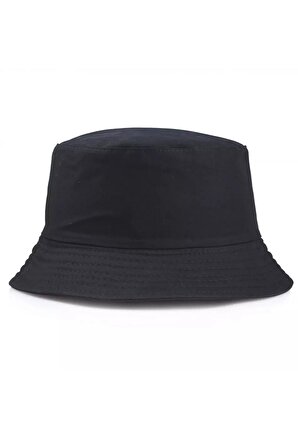 Gogoey Unisex Düz Siyah Şapka Kova Balıkçı Şapka Fisherman Bucket Hat