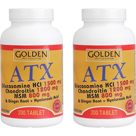 GOLDEN ARİZONA ATX Glucosamine Chondroitin Msm 2 KUTU 400 TABLET