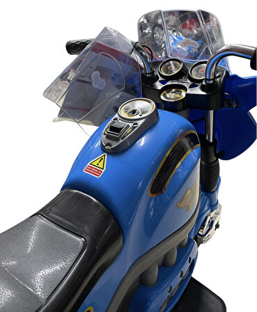 Aliş Goway 12 Volt Turbo & Müzik Çalarlı Akülü Dev Motosiklet 3-9 Yaş