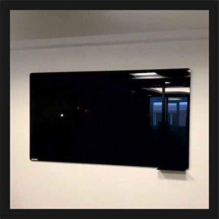 Siyah Cam Yazı Tahtrası 180x120 cm Yatay