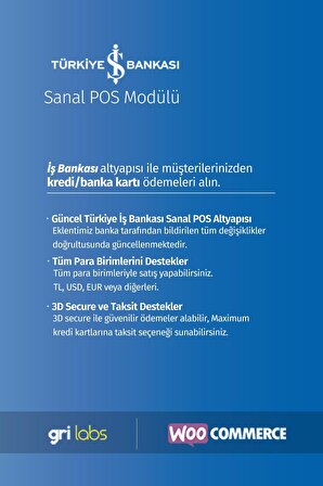 WooCommerce / Wordpress - Türkiye İş Bankası Sanal POS Modülü