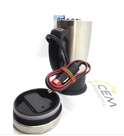 24V Araç İçi Su Isıtıcı Termos Ketıl Sıcak Soğuk Koruma Özellikli Çay Kahve Ketıl