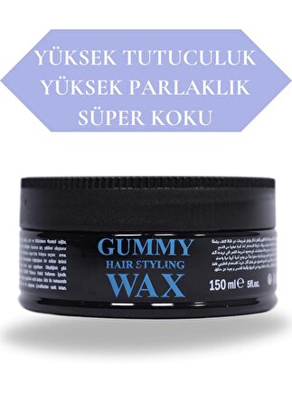 Profesyonel Gummy Saç Şekillendirici Wax Güçlü Tutunma Ultra Parlaklık - 150 Ml