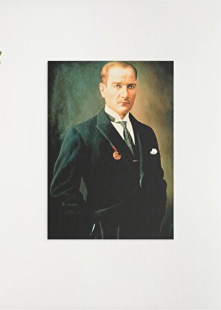 Mustafa Kemal Atatürk Ahşap Retro Vintage Poster 3 lü Set