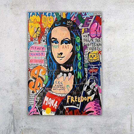 Mona Lisa Pop Art Ahşap Poster 20x28 Cm