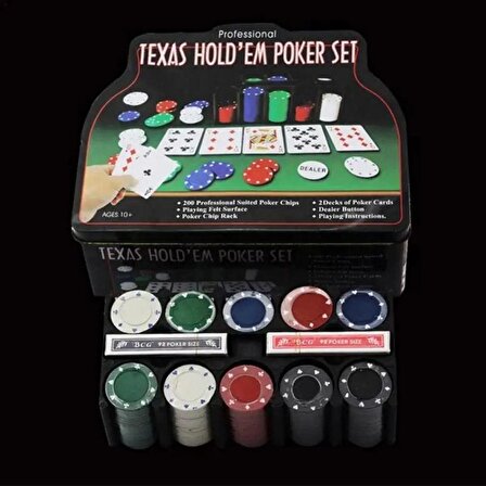 200 Chip Texas Hold'em Poker Set