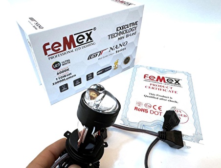 FEMEX GT Nano Executive H4 Lazerli Mini Bi-Led Xenon Kendinden Mercekli