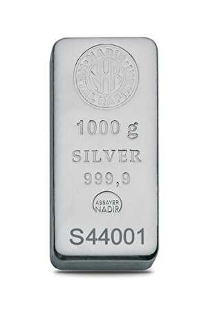 Gümüş 1000 Gram (1KG) Nadir Külçe 999 Ayar
