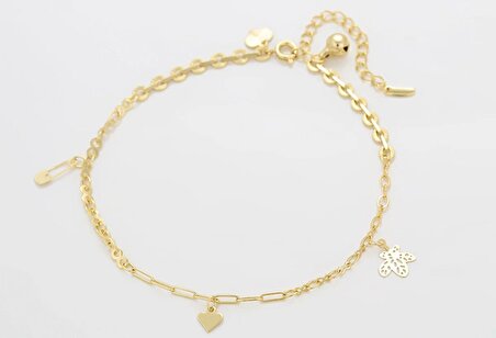 GiftWorld Zincirli Pandora Halhal / 14K Gold Renk Vip Seri