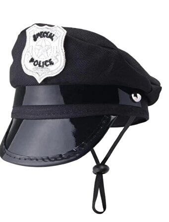 Cadılar Bayramı Evcil Hayvan Polis Şapkası