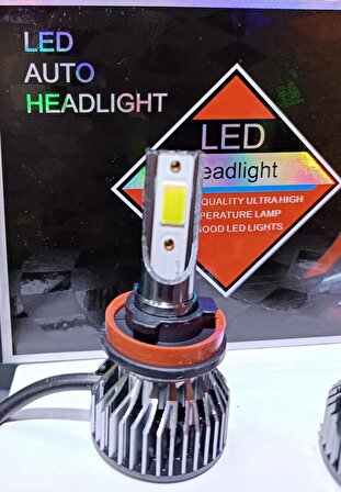 H11 LZDSİLVER V6  LED Xenon Şimşek Etkili Beyaz Renkli Soğutma Fanlı Oto Ampul- GARANTİLİ