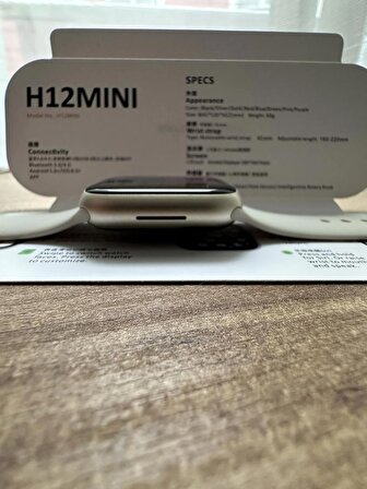 H12 Mini Amoled Ekran Anroid Ve İos Uyumlu  1.75 Inc 2 Kordon Akıllı Saat 41mm Gümüş