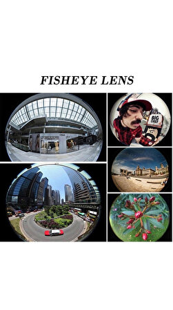 Her Telefona Uyumlu Balık Gözü Lens FishEye Wide-Makro Telefon Lensi