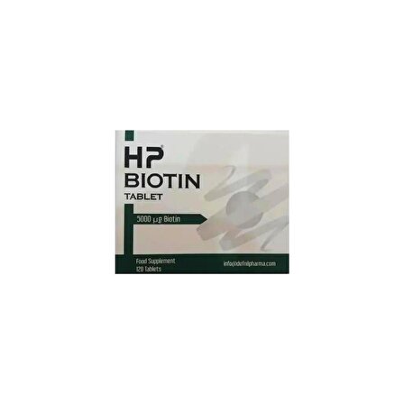 HP Biotin 5000mcg Takviye Edici Gıda 120 Tablet 