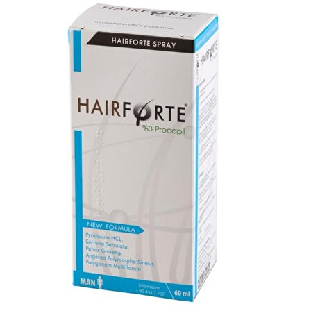 Hair Forte Sprey Erkek %3 Procapil 60 ml - Erkekler İçin