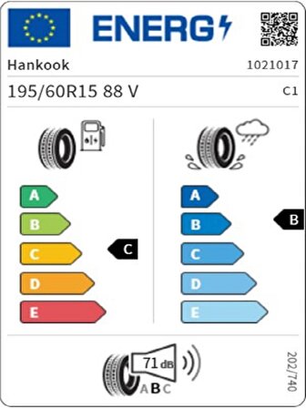 Hankook 195/60R15 88V  K125 Ventus Prime 3 Oto Yaz Lastiği (Üretim Yılı: 2024)