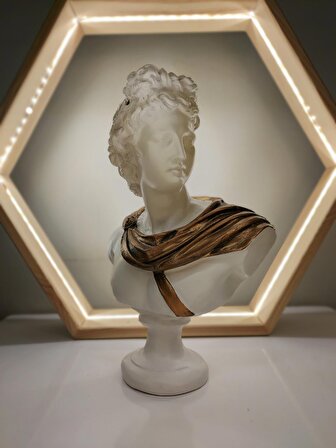 Apollo 'Golden Veil' Dekoratif Heykel, Pop Art Roma Yunan Heykelleri