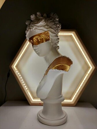 Diana 'Gold Mask and Belt' Dekoratif Heykel, Pop Art Roma Yunan Heykelleri
