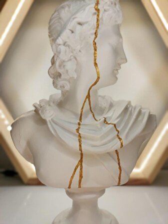 Apollo 'Gold Streak' Dekoratif Heykel, Pop Art Roma Yunan Heykelleri