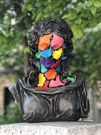 Hera 'Colorful Zombie' Dekoratif Heykel, Pop Art Roma Yunan Heykelleri