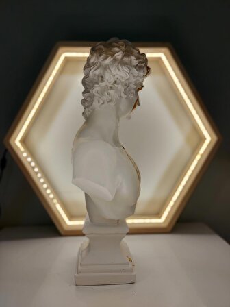 David "Gold Streak" Heykel, Büyük Boy Büst, Özel Tasarım Dekoratif Heykel, Michelangelo David