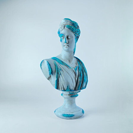 Artemis 'Blue Coral' Dekoratif Heykel, Pop Art Roma Yunan Heykelleri