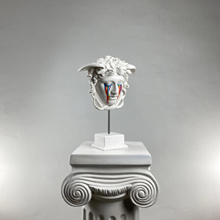 Medusa 'Coloring' Dekoratif Heykel, Pop Art Roma Yunan Heykelleri