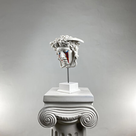 Medusa 'Coloring' Dekoratif Heykel, Pop Art Roma Yunan Heykelleri
