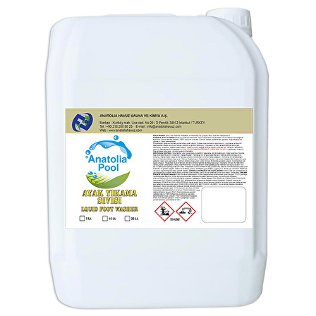 Anatolia Pool Ayak Yıkama Sıvısı 5 Lt ( Liquid Foot Washer )