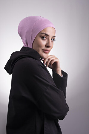 Pembe Pratik Hazır Geçmeli Bone Viskon Kumaş Hijab Spor 2106_04
