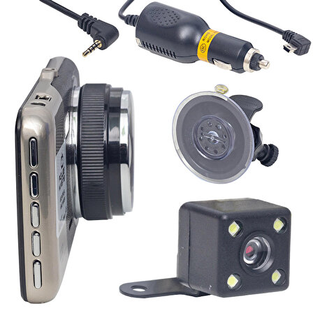 Powermaster PM-19295 5 MP 4 inç Ekran Mikrofon Gece Görüş Araç Kamerası