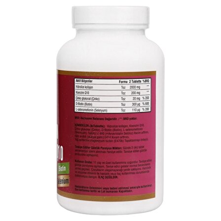 Ncs Selenium Çinko Biotin Coenzyme Q10 200 Mg Collagen 2000 Mg (3 Kutu 270 Tablet)