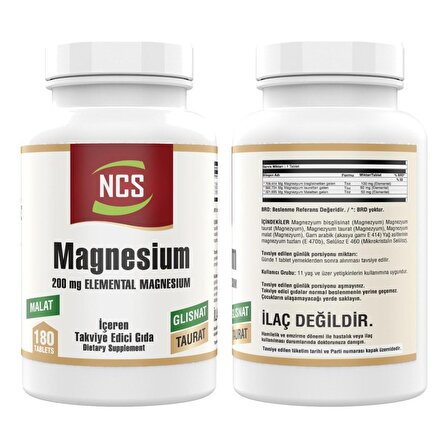 Ncs Magnesium Malat Taurat Glisinat Element Formül 180 Tablet   Nevfix Vitamin D3 Sıvı Sprey