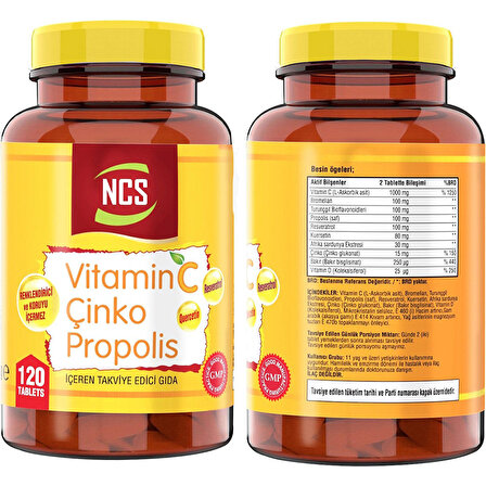 Nevfix Vitamin C Çinko Propolis 120 Tablet Vitamin D Quercetin Resveratrol Umc   Vitamin D3-K2 120 Tablet