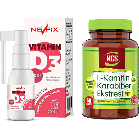 Ncs Karabiber Extreli L Carnitine 60 Tablet # Vitamin D3 400 Iu 20 ml