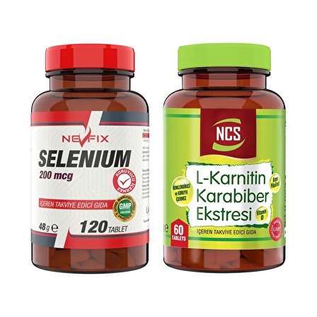 Ncs Selenium 200 Mcg 120 Tablet +  L-Karnitine 60 Tablet