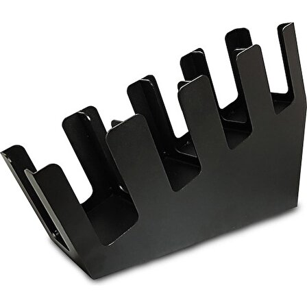 Horecamark Metal Siyah Karton Bardak Standı Eğimli Model 4 Bölümlü