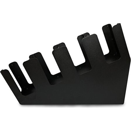 Horecamark Metal Siyah Karton Bardak Standı Eğimli Model 4 Bölümlü