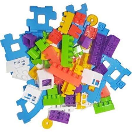 Çek Çek Araba LEGO Yapı Parçaları 64 Parça Oyuncak