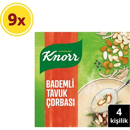 Knorr Bademli Tavuk Çorbası 75g x9 Adet